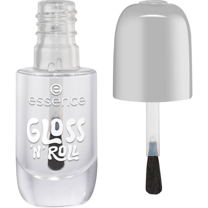 Essence Vernis à Ongles Gel Gloss 'N' Roll N°01 8 ml - Brillance Intense, Tenue Jusqu'à 10 Jours Sans Lampe UV, Application Facile