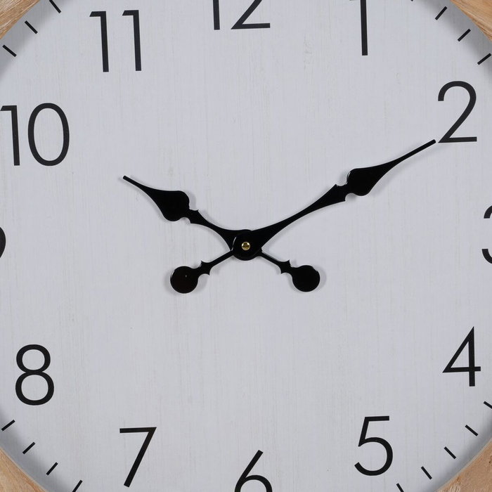 BigBuy Home Horloge Murale Blanc Bois 60 x 60 x 6,5 cm BigBuy Home Horloge Murale Blanc Bois 60 x 60 x 6,5 cm