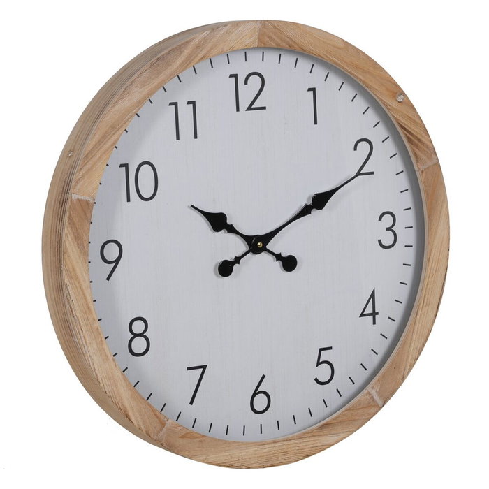 BigBuy Home Horloge Murale Blanc Bois 60 x 60 x 6,5 cm BigBuy Home Horloge Murale Blanc Bois 60 x 60 x 6,5 cm