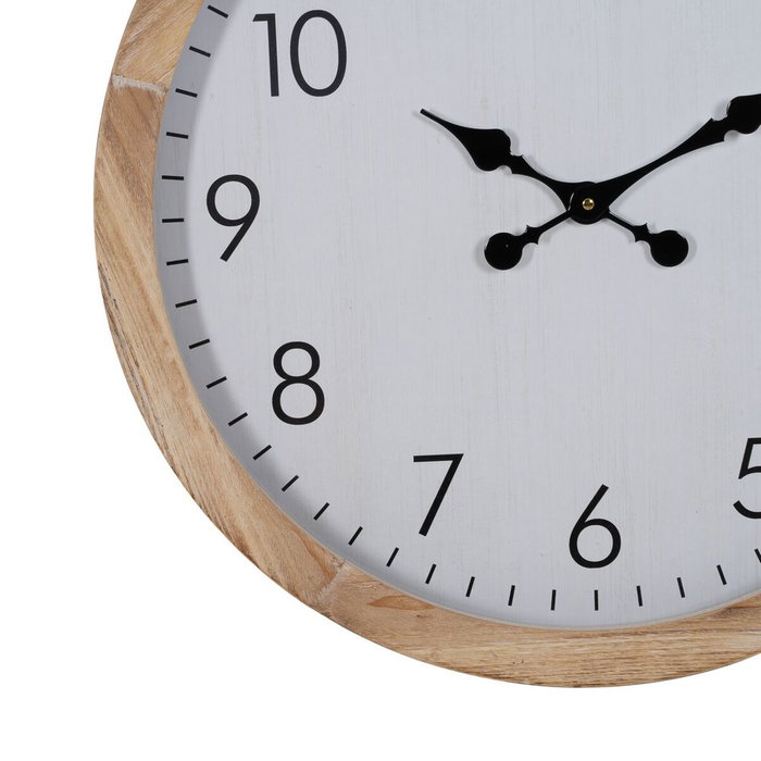 BigBuy Home Horloge Murale Blanc Bois 60 x 60 x 6,5 cm BigBuy Home Horloge Murale Blanc Bois 60 x 60 x 6,5 cm