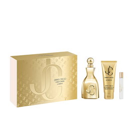 Jimmy Choo - Coffret Parfum I Want Choo Le (3 Pièces) - Eau de Parfum 100 ml + Lait Corps 100 ml + Mini Format 7,5 ml - Notes Boisé, Floral et Ambré - Unisexe