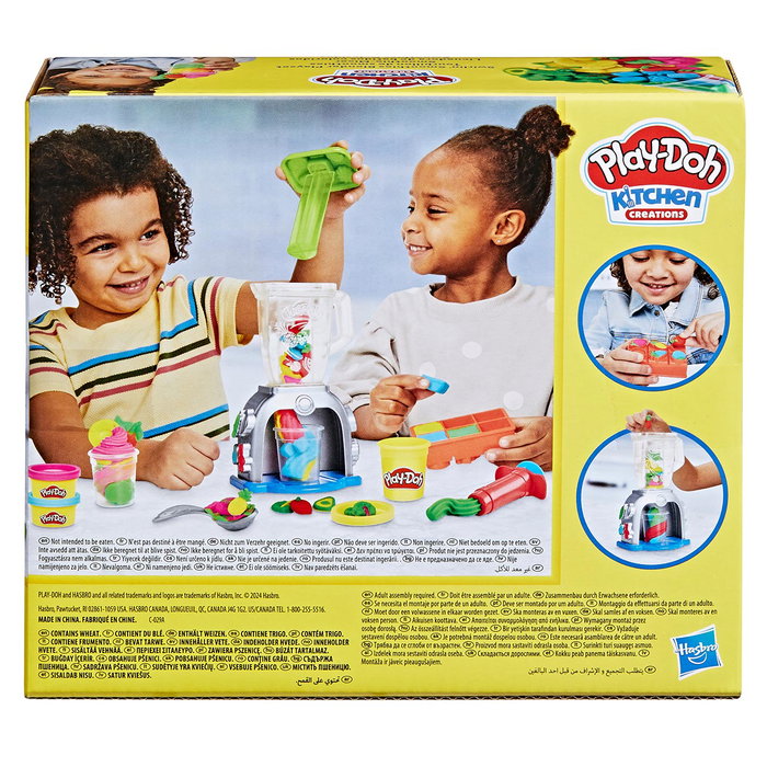 Play-Doh Tourbillon de Smoothies, Jouet de Cuisine Factice avec Pâte à Modeler, Loisirs Créatifs Enfants dès 3 ans, 5 Pots Pâte, Mixeur
