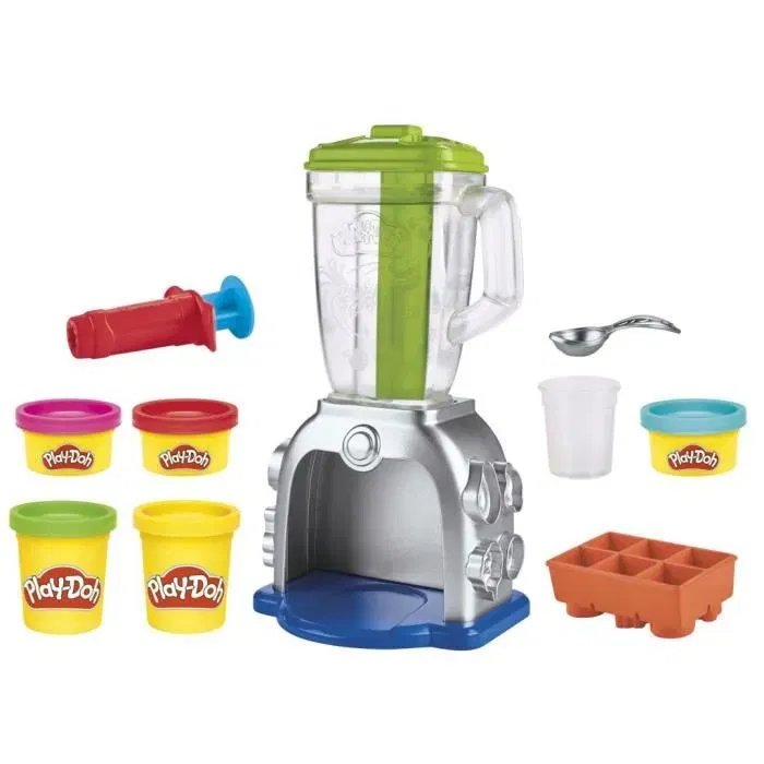 Play-Doh Tourbillon de Smoothies, Jouet de Cuisine Factice avec Pâte à Modeler, Loisirs Créatifs Enfants dès 3 ans, 5 Pots Pâte, Mixeur