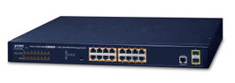 Planet GS-4210-16P2S Commutateur administrable 16 ports PoE+ et 2 ports SFP