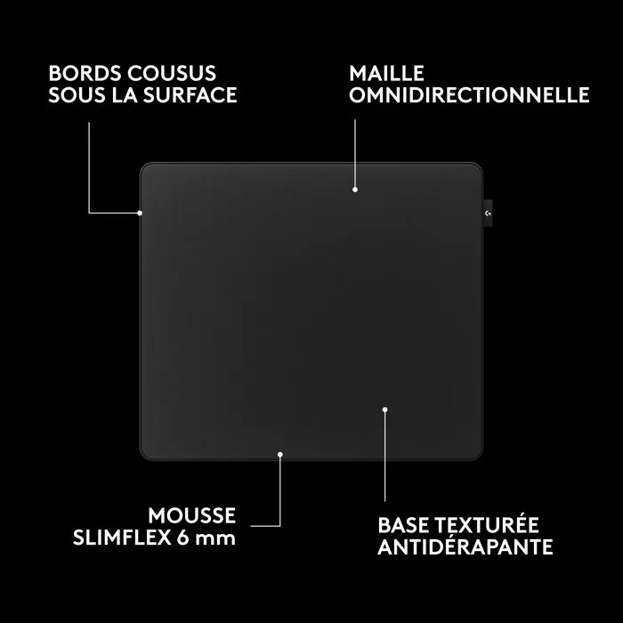 Logitech G Pro X Control - Tapis de souris gamer - Noir Logitech G Pro X Control - Tapis de souris gamer - Noir