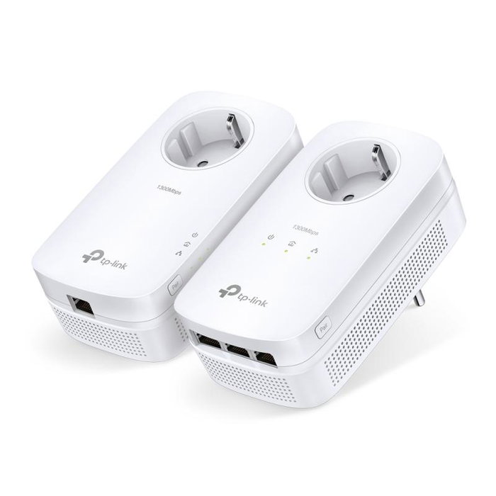 TP-Link TL-PA8033P KIT Kit CPL AV1300 1300 Mbit/s 3 Ports Gigabit Ethernet HomePlug AV2 Prise Intégrée Blanc TP-Link TL-PA8033P KIT Kit CPL AV1300 1300 Mbit/s 3 Ports Gigabit Ethernet HomePlug AV2 Prise Intégrée Blanc