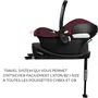 CYBEX Siège auto Aton B2 i-Size avec Base One ISOFIX, Groupe 0+ (Naissance-13 kg/87 cm/2 ans), Rouge - Conforme R129/03