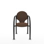 Piqueras Y Crespo Hellín Chaise de bureau Marron foncé avec bras fixes