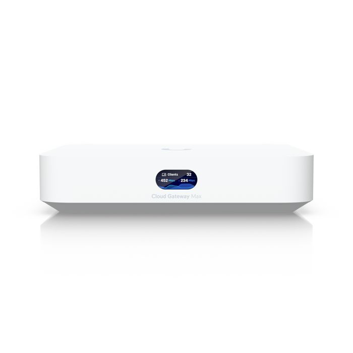 Ubiquiti Cloud Gateway Max - Passerelle Cloud 2.5G compacte, gestion 30+ appareils UniFi, routage IPS 2.3 Gbps, stockage NVMe 512 Go