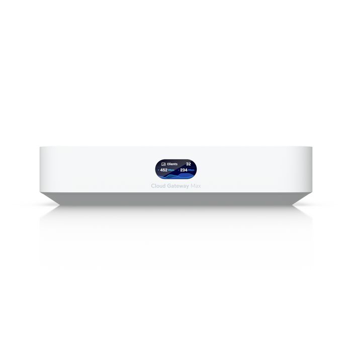 Ubiquiti Cloud Gateway Max - Passerelle Cloud 2.5G compacte, gestion 30+ appareils UniFi, routage IPS 2.3 Gbps, stockage NVMe 512 Go