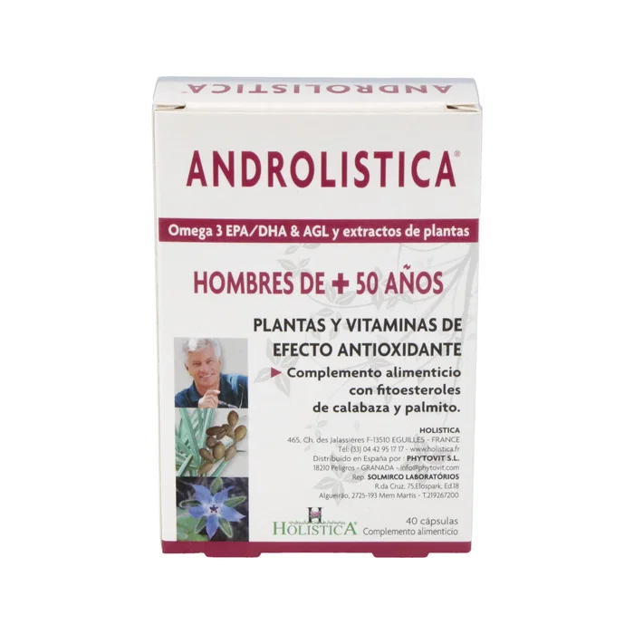 Holistica Androlistica 40 capsules molles Complément alimentaire vitalité pour hommes 50 ans et plus Holistica Androlistica 40 capsules molles Complément alimentaire vitalité pour hommes 50 ans et plus