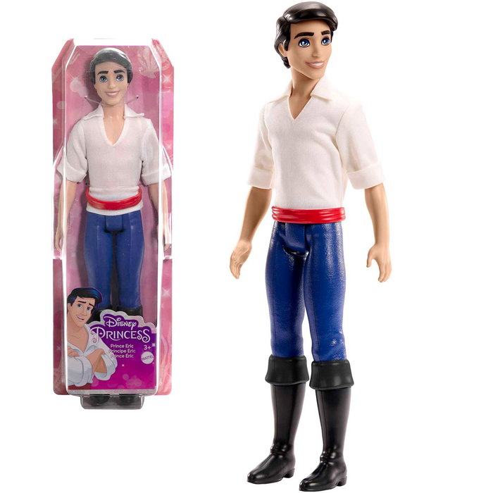 Mattel Disney Princess Poupée Prince Eric articulée avec tenue signature, pour enfants dès 3 ans Mattel Disney Princess Poupée Prince Eric articulée avec tenue signature, pour enfants dès 3 ans