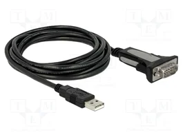 DELOCK Convertisseur USB-RS232, D-Sub 9pin vers USB A, 4m