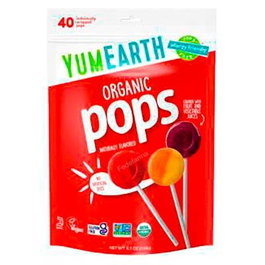 Yum Earth Piruletas Organicas Sabor Frutas 8 Sabores 40 Uds - Sucettes Organiques Saveurs Fruits 8 Varietes 40 Pieces Sans Allergenes Vegan
