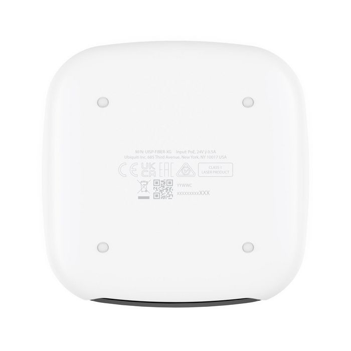 Ubiquiti ONU XG-PON, Port LAN RJ45 2.5GbE avec PoE 24V, Débit jusqu'à 10Gbps, Portée 20 km, Boîtier Polycarbonate Stabilisé aux UV Noir/Blanc