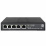 LevelOne GES-2105P Commutateur Smart Lite Gigabit PoE+ 5 ports, 4 ports PoE+ 60 W, gestion web, noir