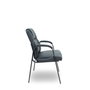 FORÖL Chaise Opti543 Fixe en Cuir Écologique Noir avec Accoudoirs
