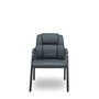 FORÖL Chaise Opti543 Fixe en Cuir Écologique Noir avec Accoudoirs