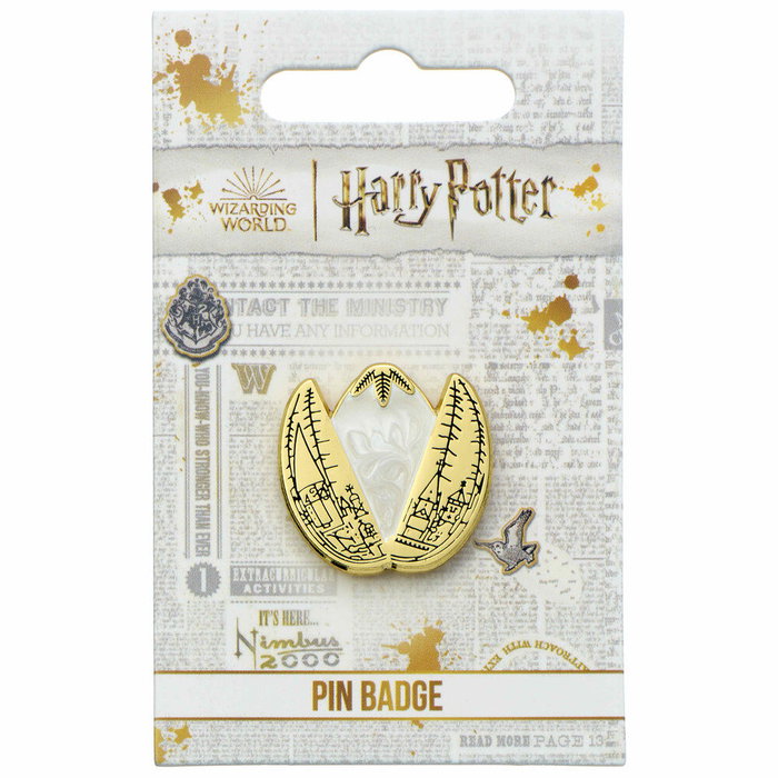 THE CARAT SHOP - Badge pin à épingle à l'effigie de l'œuf en or de Harry Potter, en alliage de zinc (Zn 93%, Cu 3%, Al 4%)