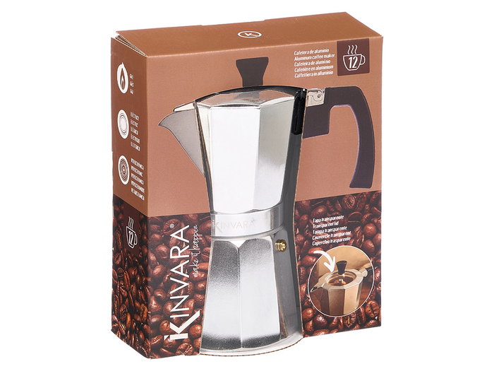 Kinvara Cafetière Aluminium 12 Tasses avec Couvercle Transparent 20 x 23,5 x 12 cm (Set de 6) Kinvara Cafetière Aluminium 12 Tasses avec Couvercle Transparent 20 x 23,5 x 12 cm (Set de 6)