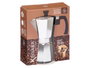 Kinvara Cafetière Aluminium 12 Tasses avec Couvercle Transparent 20 x 23,5 x 12 cm (Set de 6)