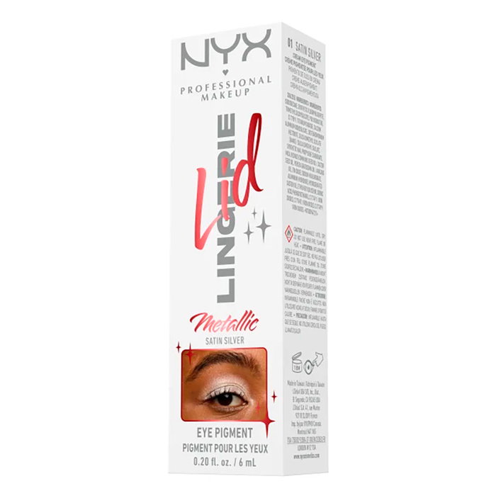Nyx Professional Make Up Ombre à paupières LID LINGERIE Satin Argent