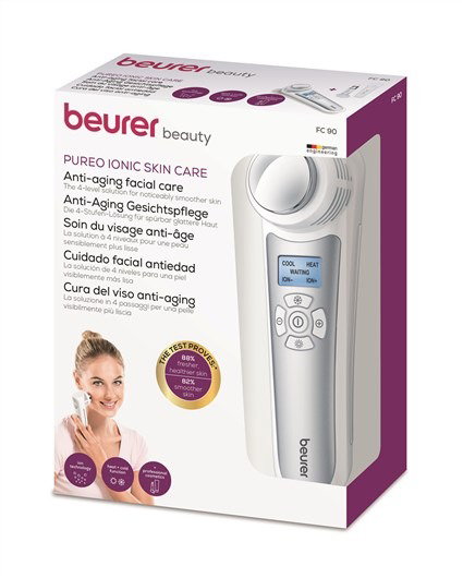 Beurer FC-90 - Masseur facial ionique - 4 fonctions (chaud, froid, ions, nettoyage) pour une peau lisse et tonique Beurer FC-90 - Masseur facial ionique - 4 fonctions (chaud, froid, ions, nettoyage) pour une peau lisse et tonique