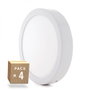 Pack de 4 plafonniers LED 12W 930Lm 6000K Blanco Frío