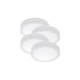 Pack de 4 plafonniers LED 12W 930Lm 6000K Blanco Frío