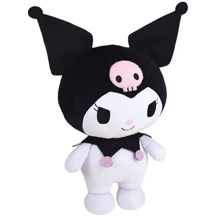 JEMINI Peluche coussin Squishy Kuromi HELLO KITTY - 40 cm - Douce et moelleuse