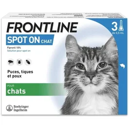 Frontline Spot On Chat - 3 pipettes anti-puces et anti-tiques