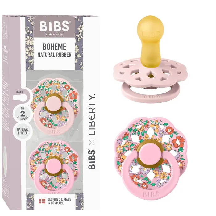 Bibs Sucette BIBS x Liberty Blossom Mix Taille 2, Pack de 2 Bibs Sucette BIBS x Liberty Blossom Mix Taille 2, Pack de 2