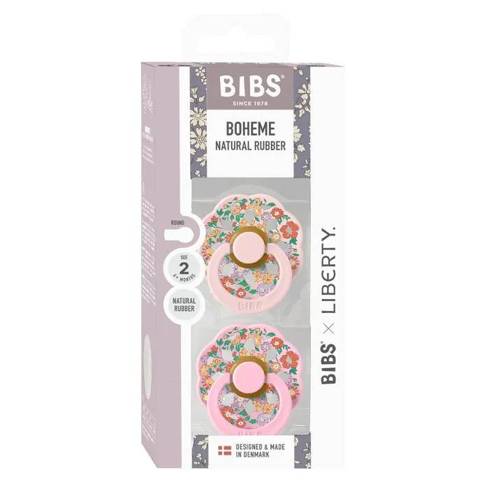Bibs Sucette BIBS x Liberty Blossom Mix Taille 2, Pack de 2 Bibs Sucette BIBS x Liberty Blossom Mix Taille 2, Pack de 2