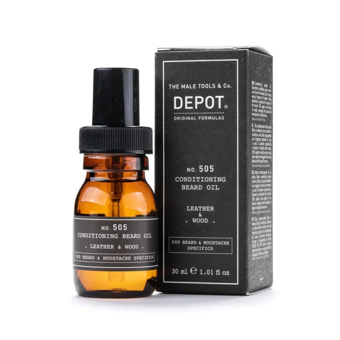 Depot Huile à barbe No. 505 Cuir & Bois 30 ml Depot Huile à barbe No. 505 Cuir & Bois 30 ml