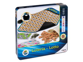 Cayro - Jeu de société Lotería en édition Metal Box, 100 % bois FSC, multilingue (espagnol, anglais, français, allemand, italien, portugais, néerlandais)