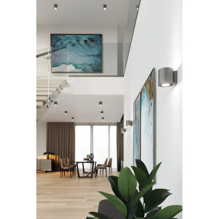 Orbis Lampe de Plafond Orbis SOL-SL.0021 Cylindrique Noir Gris Blanc Design Moderne