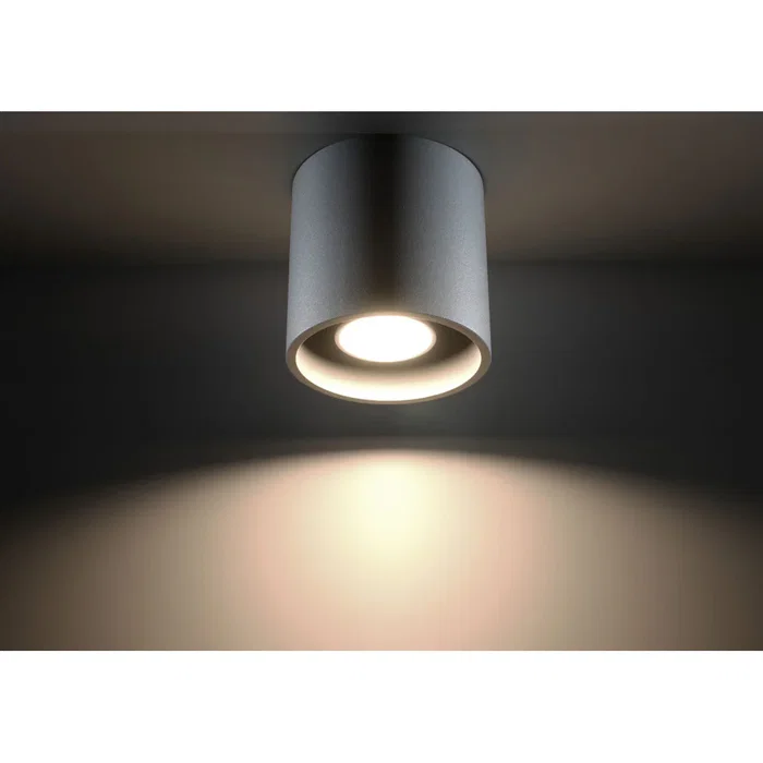 Orbis Lampe de Plafond Orbis SOL-SL.0021 Cylindrique Noir Gris Blanc Design Moderne
