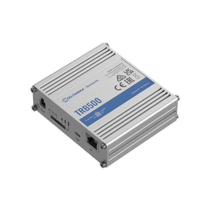 Teltonika Networks TRB500 (EU) - Passerelle 5G LTE Gigabit Ethernet Industrielle Compacte, Routeur 4G/3G, Faible Latence, 2 E/S Teltonika Networks TRB500 (EU) - Passerelle 5G LTE Gigabit Ethernet Industrielle Compacte, Routeur 4G/3G, Faible Latence, 2 E/S