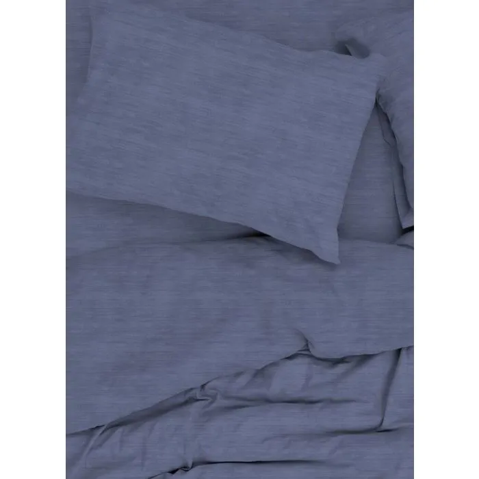 Parure de lit 1 housse de couette 140 x 200 cm + 1 taie d'oreiller 60 x 60 cm - Bleu
