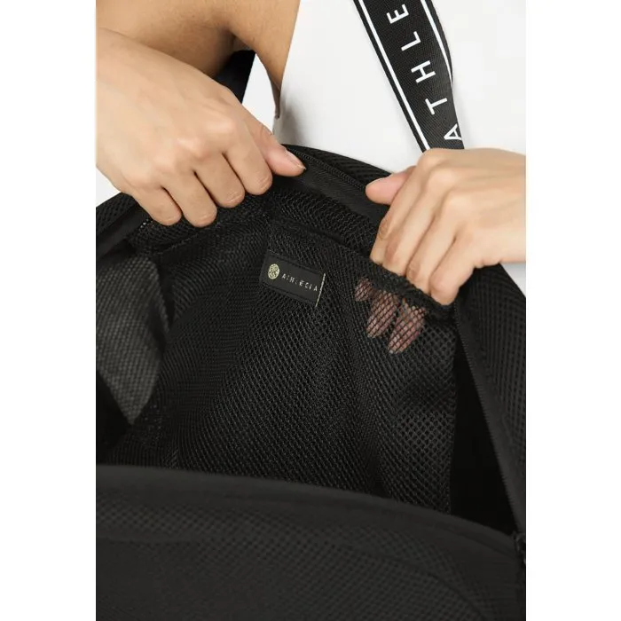 Athlecia Sac de sport Eshely - Noir - Polyester - 38 cm (H) x 52 cm (L) x 20 cm (P) - Poches extérieures à fermeture éclair et pression