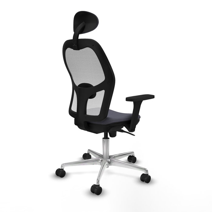 Piqueras y Crespo Chaise de Bureau avec Appui-tête 3D086N1 Gris foncé