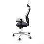 Piqueras y Crespo Chaise de Bureau avec Appui-tête 3D086N1 Gris foncé