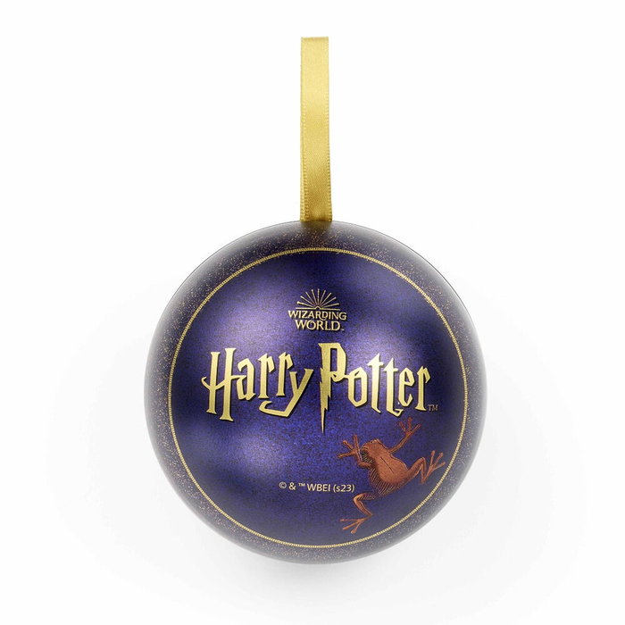 THE CARAT SHOP Ornement de Noël Harry Potter - Boule avec grenouille de chocolat et épingle, diamètre 8,5 cm, en alliage de zinc