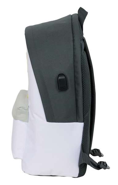 Safta Sac à dos double pour ordinateur portable 15,6 pouces avec port USB motif Real Madrid équipement 25/26 - 31x44x18 cm Safta Sac à dos double pour ordinateur portable 15,6 pouces avec port USB motif Real Madrid équipement 25/26 - 31x44x18 cm