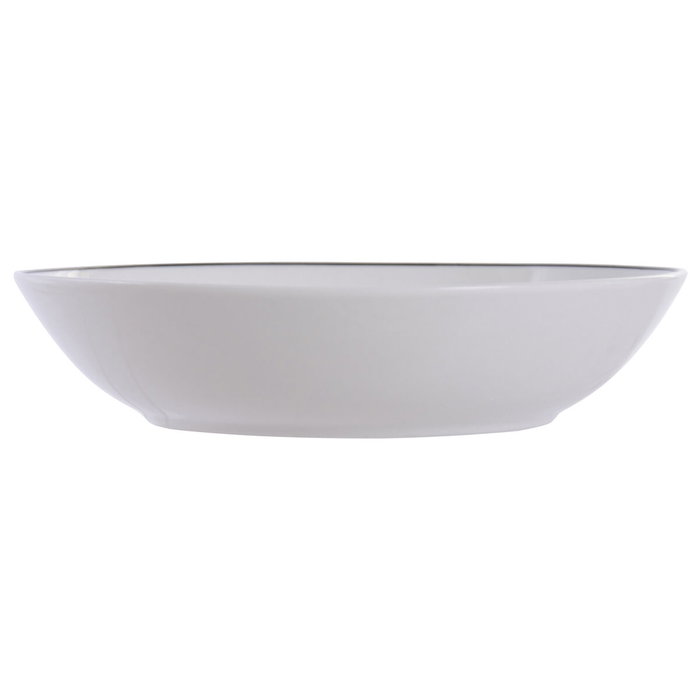 Home ESPRIT Service de Vaisselle ESPRIT Blanc Noir en Porcelaine, 18 Pièces
