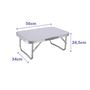 Marbueno 10015 Table Pliable Aluminium Camping Plage 56x34x24,5 cm Couleurs Assorties