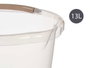 ARTE REGAL Seau Transparent 13L avec Anse, Assortiment de 3 Couleurs Sombres