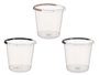ARTE REGAL Seau Transparent 13L avec Anse, Assortiment de 3 Couleurs Sombres