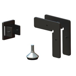 HERRAJES ALK Kit de quincaillerie pour structure KUADRO-SISTEM marron