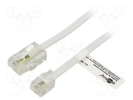 GOOBAY Câble téléphonique plat RJ11 vers RJ45 10m blanc